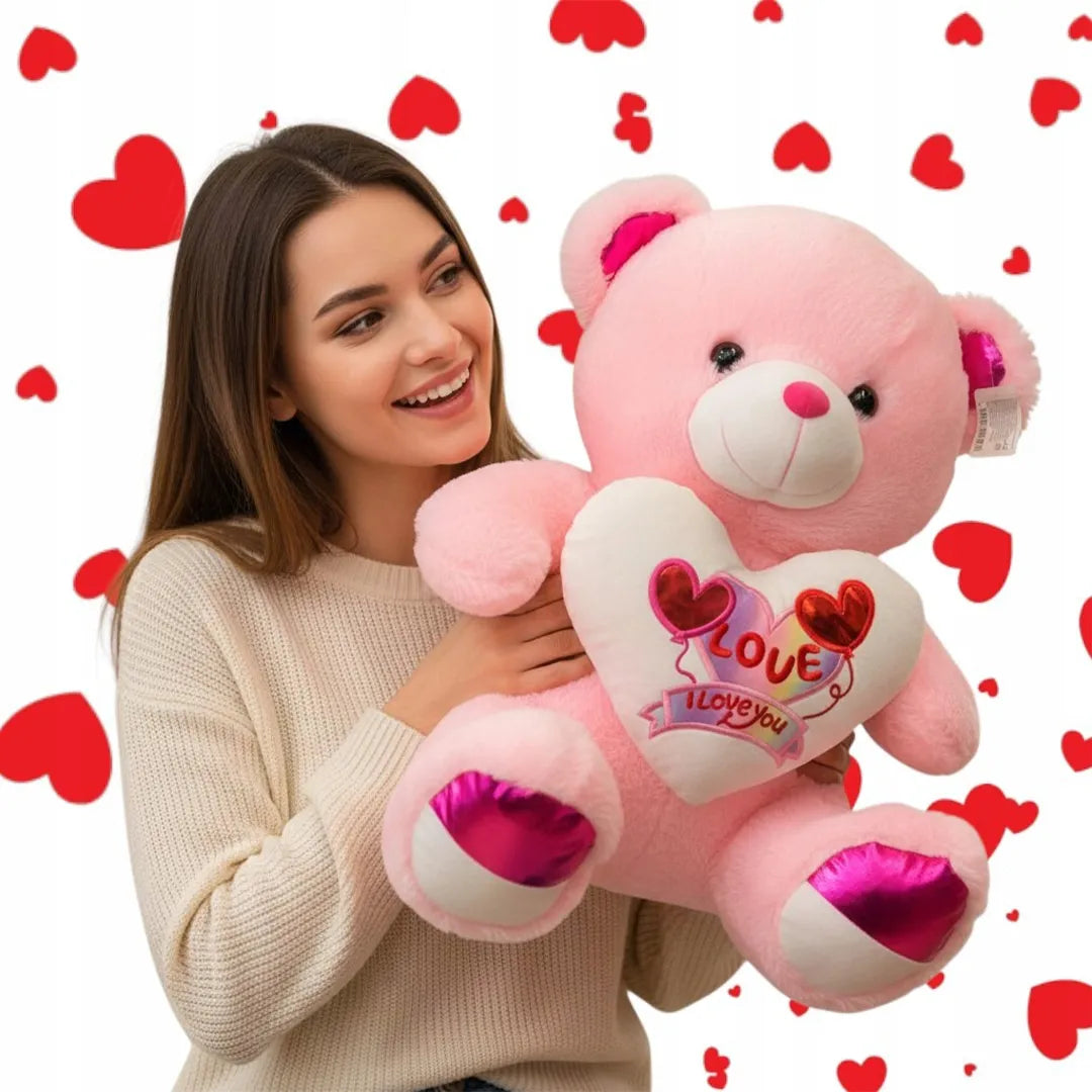Pluszowy miś z sercem – (2 warianty do wyboru) 55 cm