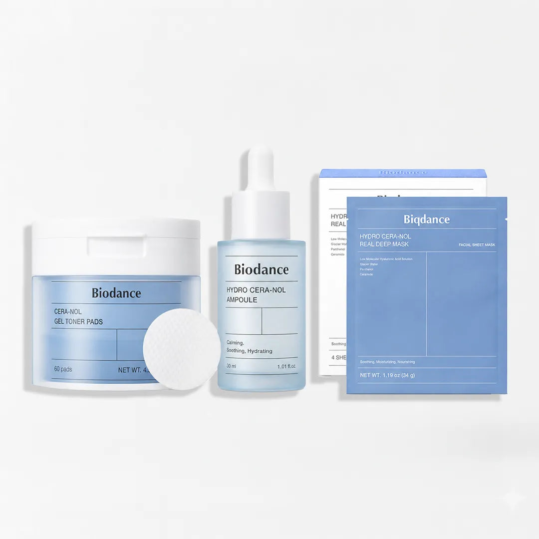 Zestaw Biodance 3w1 do idealnej cery – płatki (60 szt.), maska (4 szt.) oraz serum 30 ml