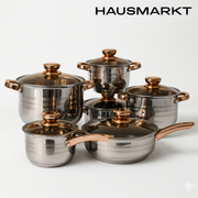 HausMarkt™ Komplet Garnków 12-częściowy