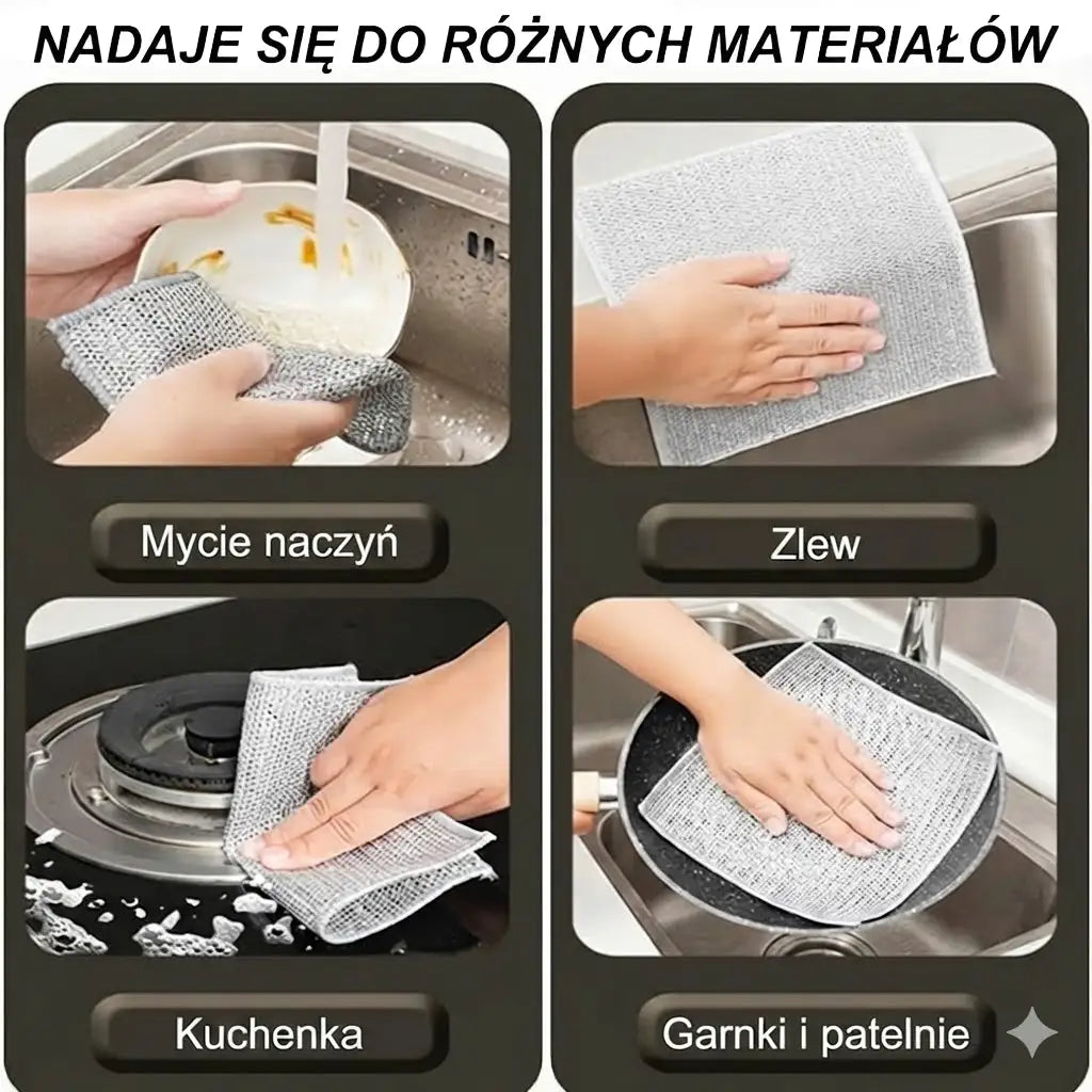 Ściereczki Uniwersalne Druciane 10 szt. – Mocne i Wielorazowe